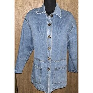 Vintage CMC Denim Schacket /chire Jacket Women’s Small Shoulder Pads